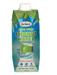 Stock image of Grace Coconut Water in cardboard bottle form